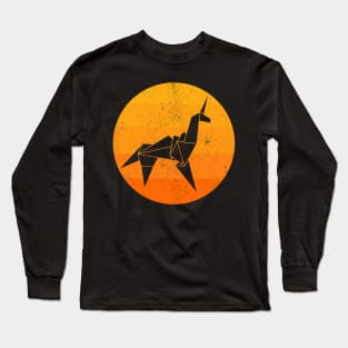 Origami Unicorn Long Sleeve T-Shirt